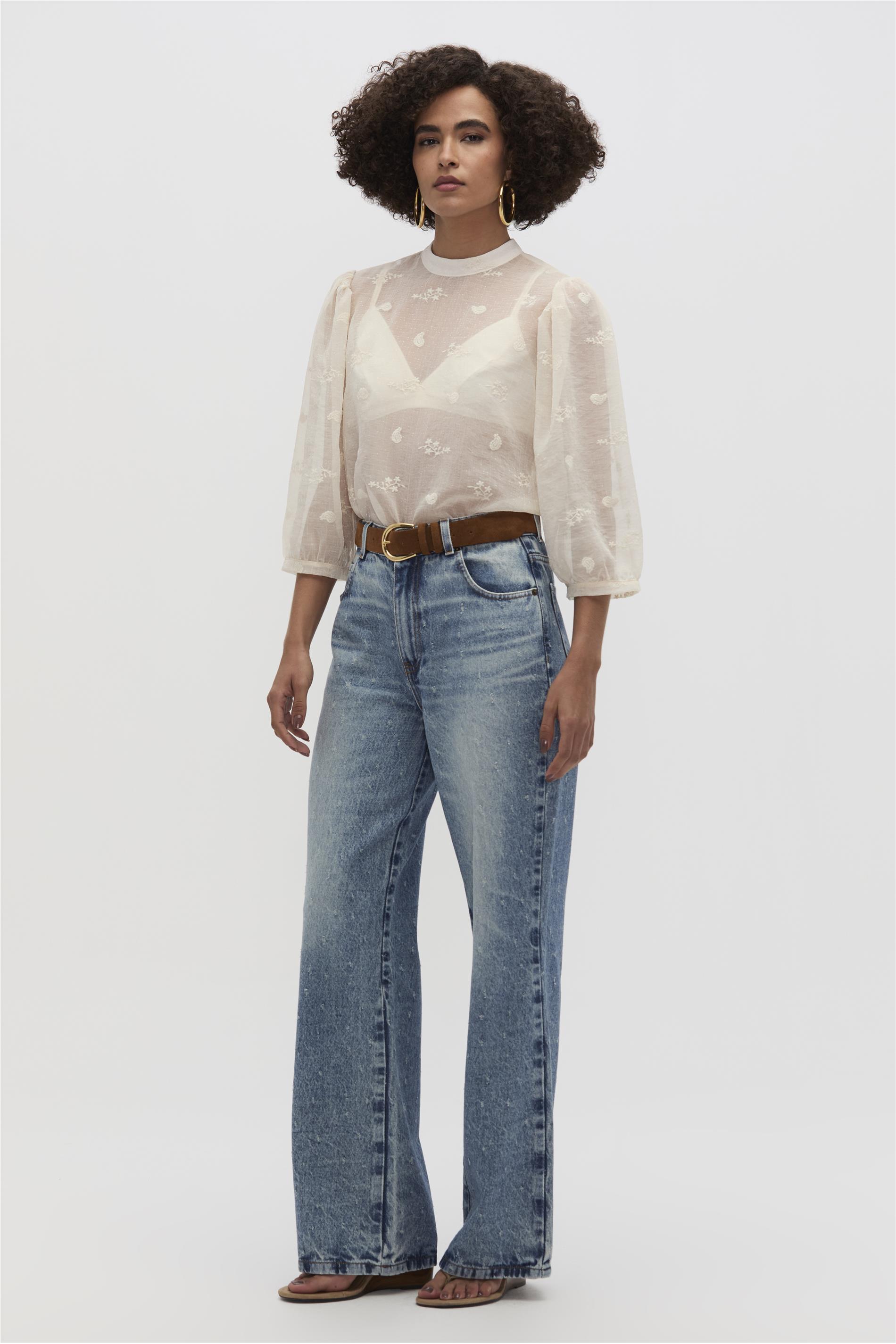 Calça Jeans Wide Leg Feminina G5 C2