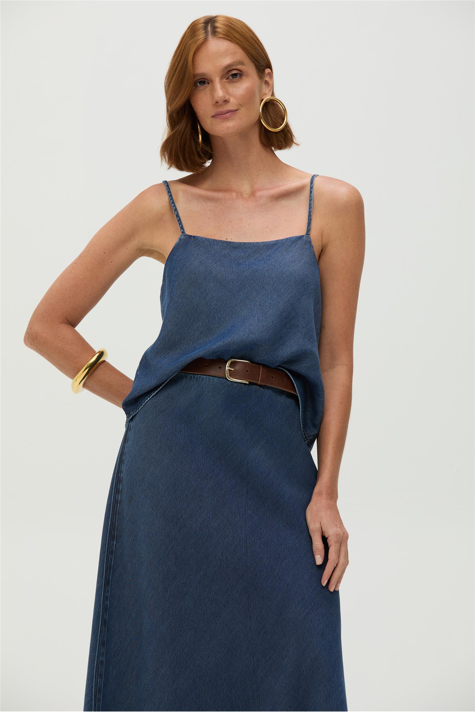 Blusa Feminina de Alça em Liocel