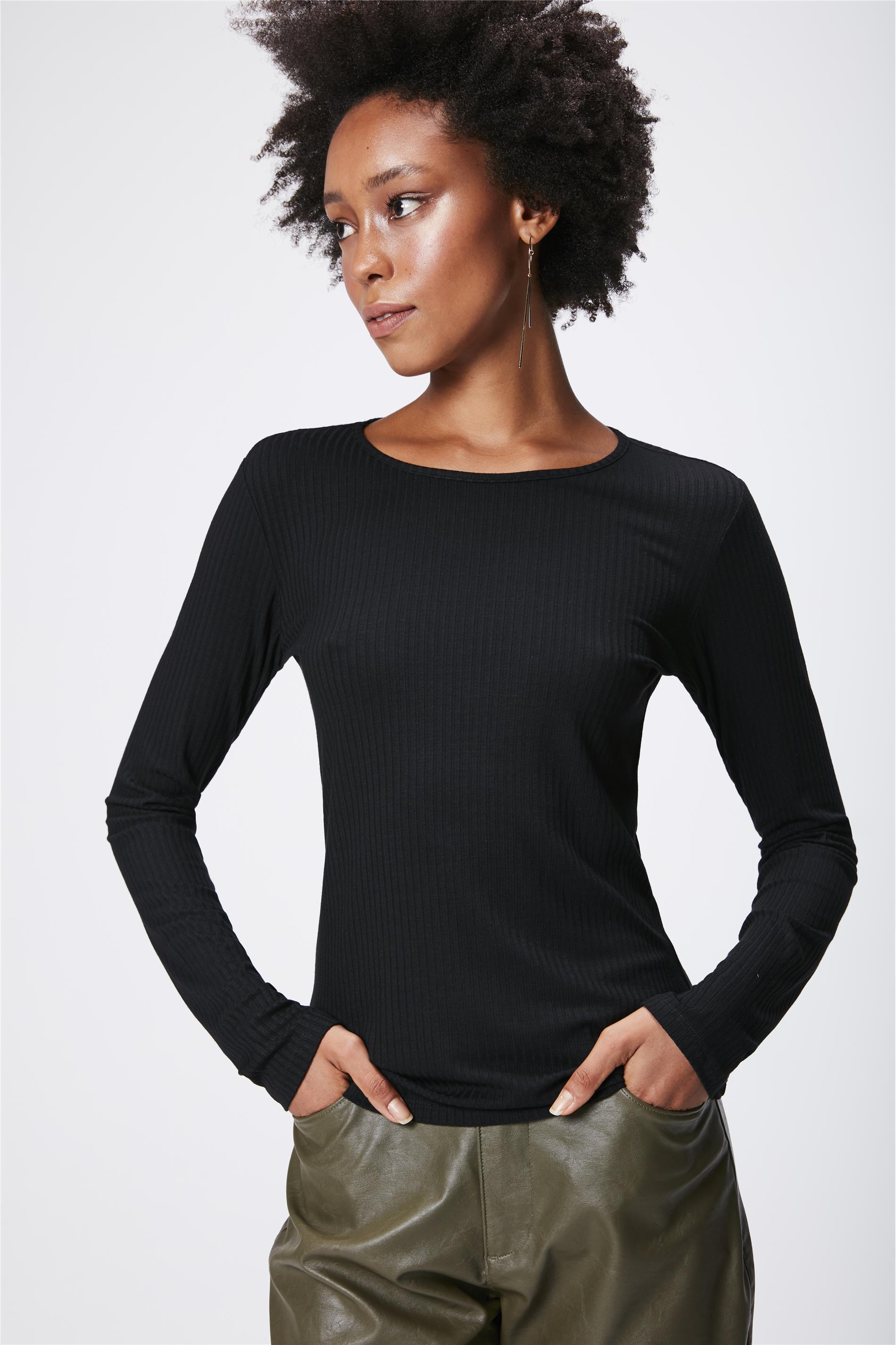 Blusa Manga Comprida Preta Al9635da Alcaldiadeapopa Com