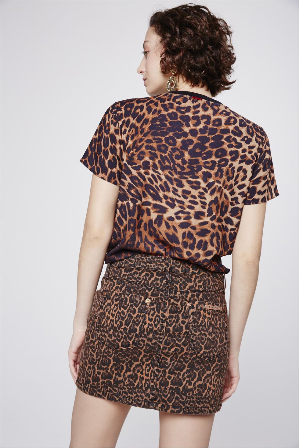 saia jeans animal print