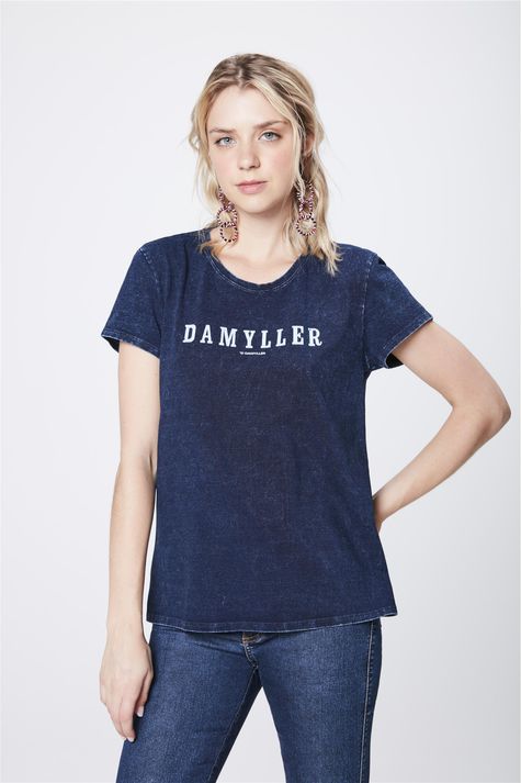 camisa jeans feminina damyller