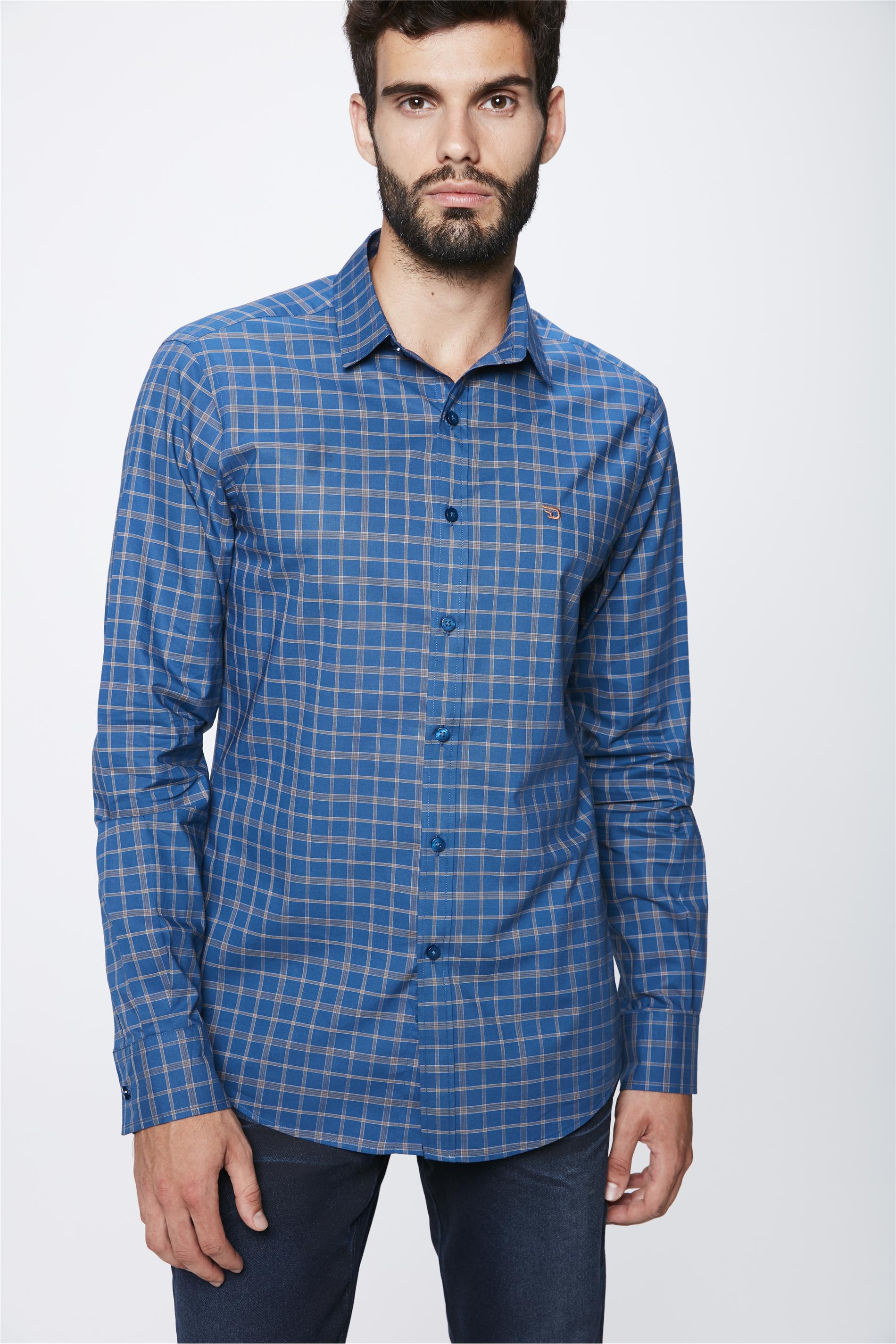 Camisa Xadrez Manga Longa Masculina Damyller