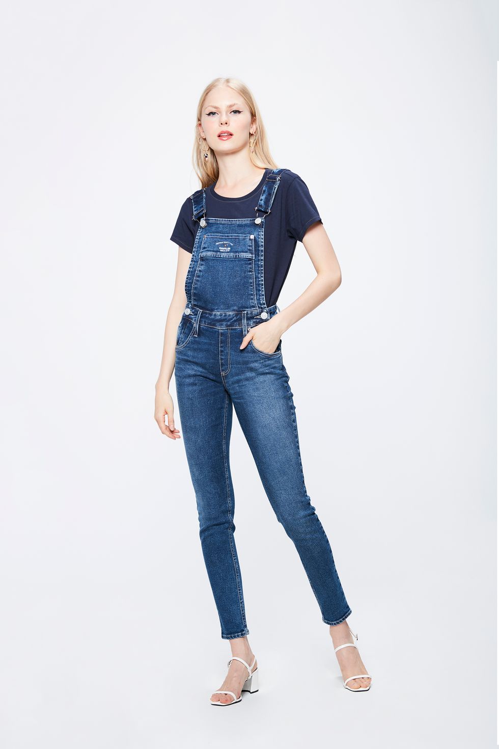 Jardineira Jeans Feminina Damyller 0503