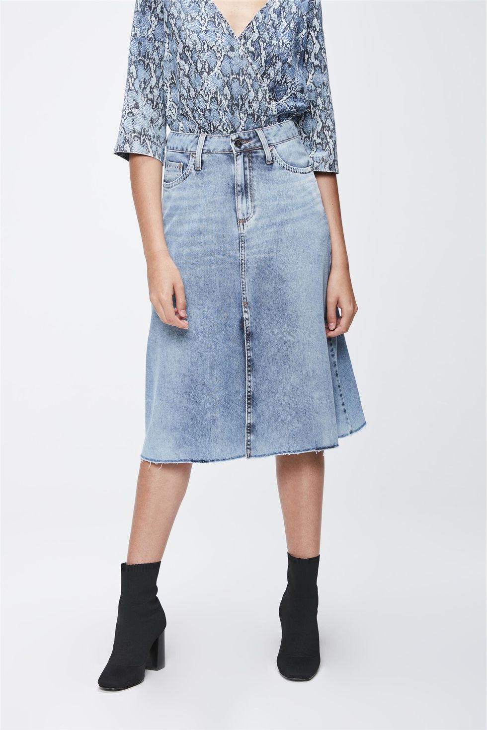 saia jeans midi damyller