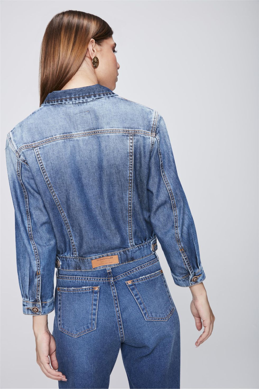 jaqueta jeans feminina damyller