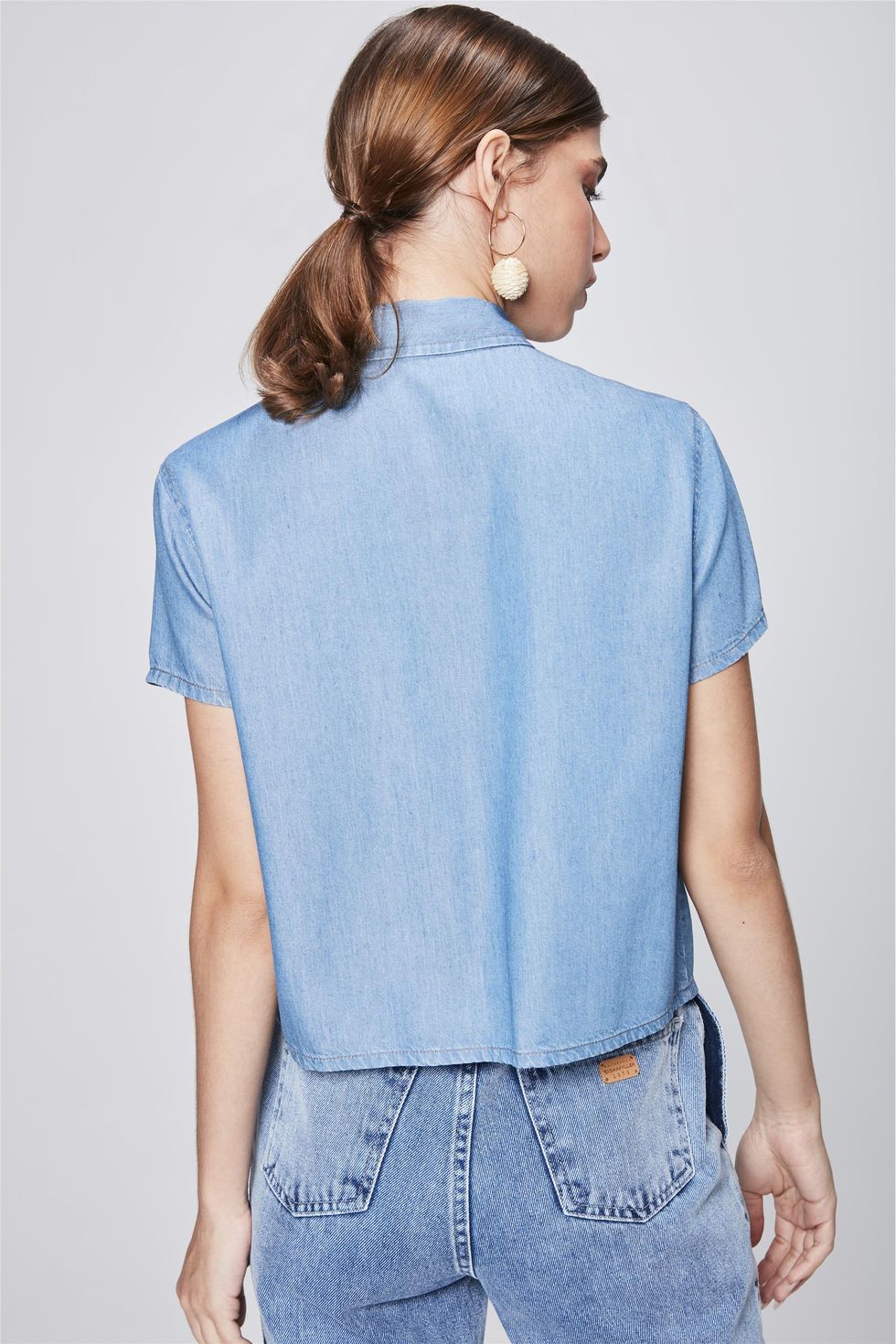 camisa jeans feminina damyller