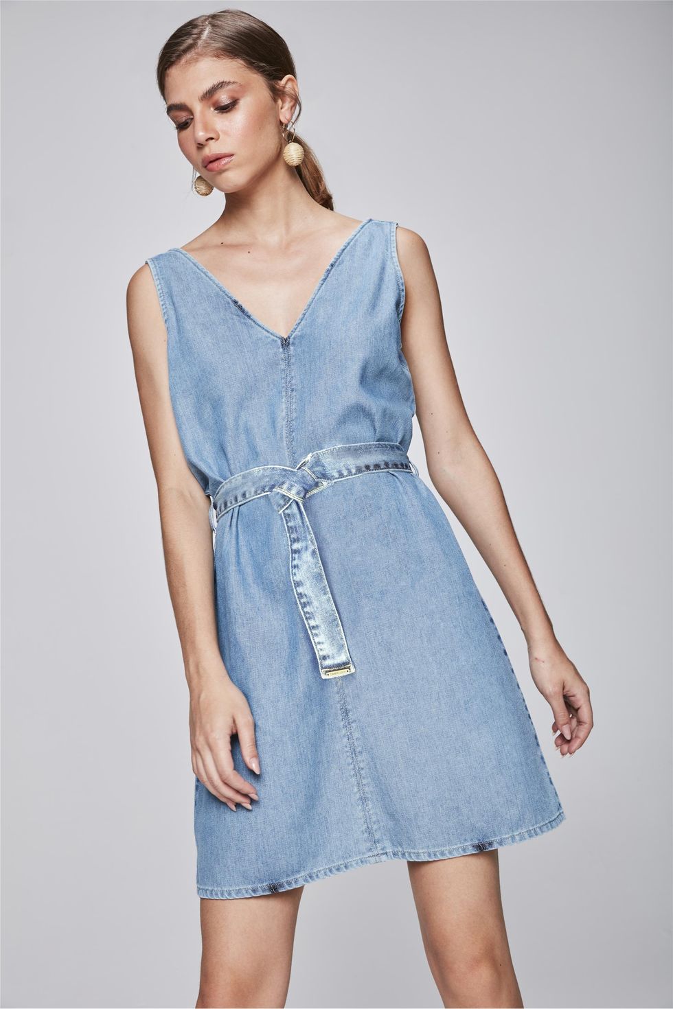 vestido jeans verão