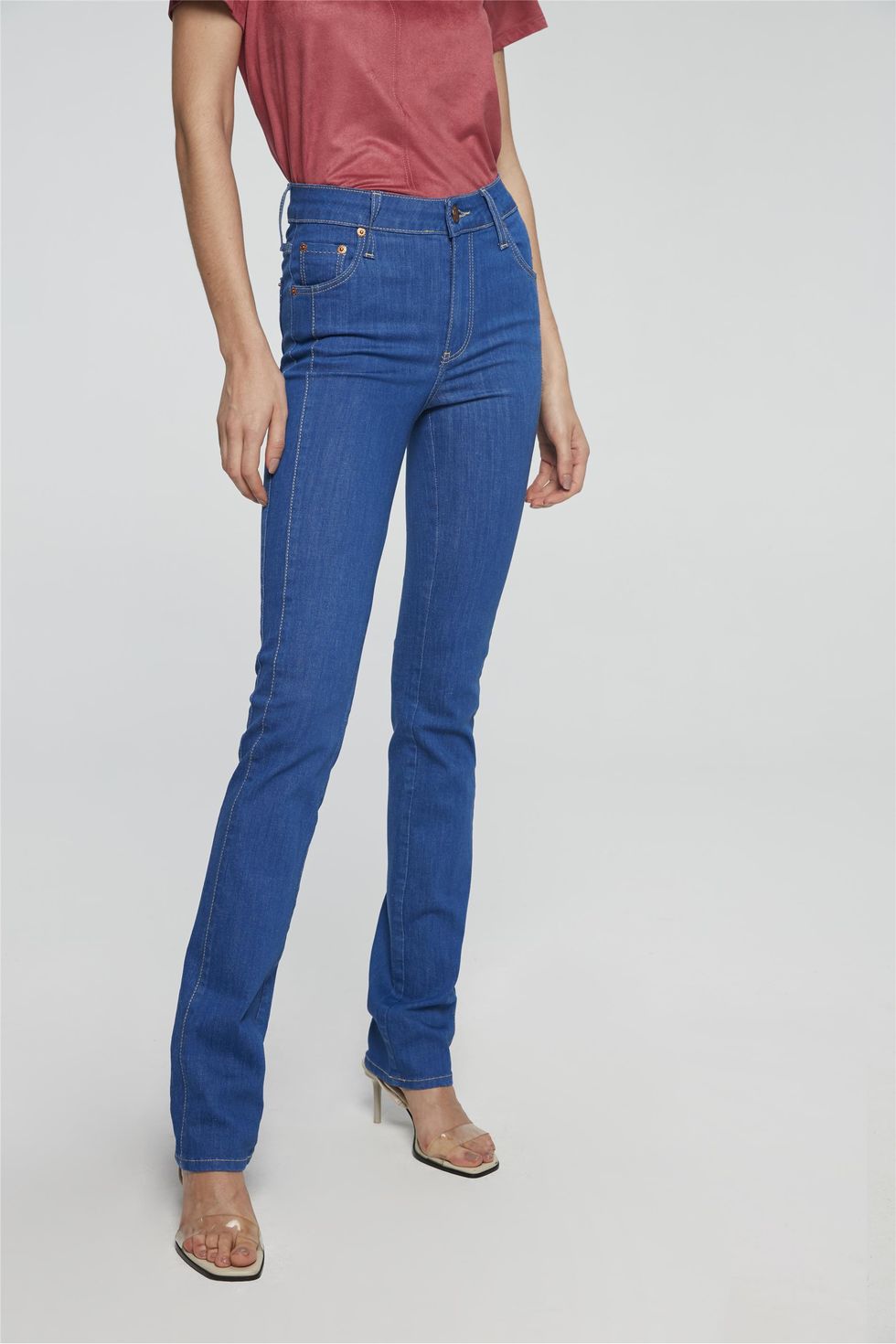 calça jeans reta feminina