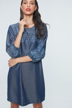 Vestido-Medio-Jeans-com-Estampa-Etnica-Frente--