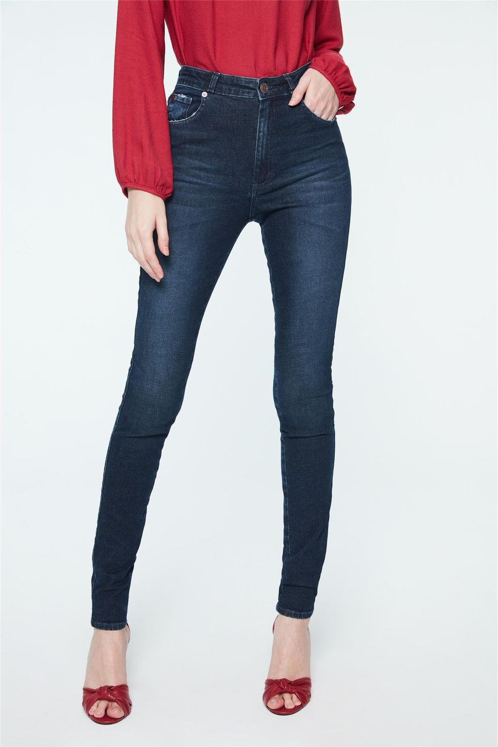 calça jeans cintura altissima