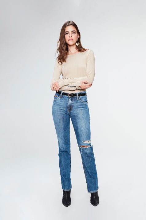 Calca-Jeans-Reta-Cintura-Alta-com-Fendas-Detalhe-1--