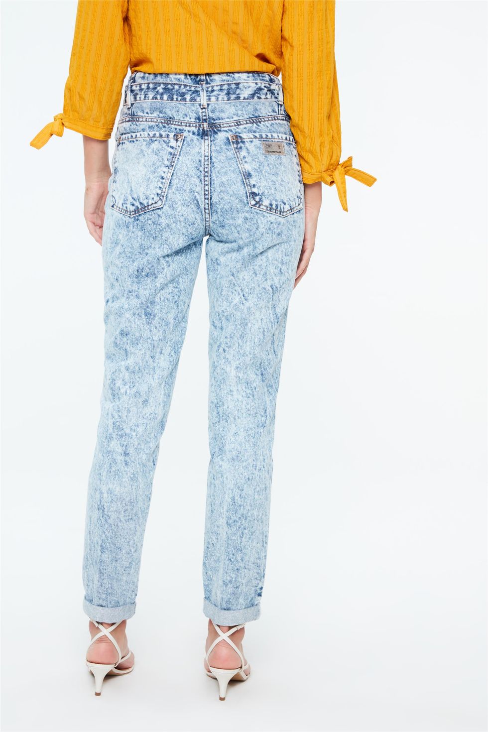 calça jeans clochard cintura alta