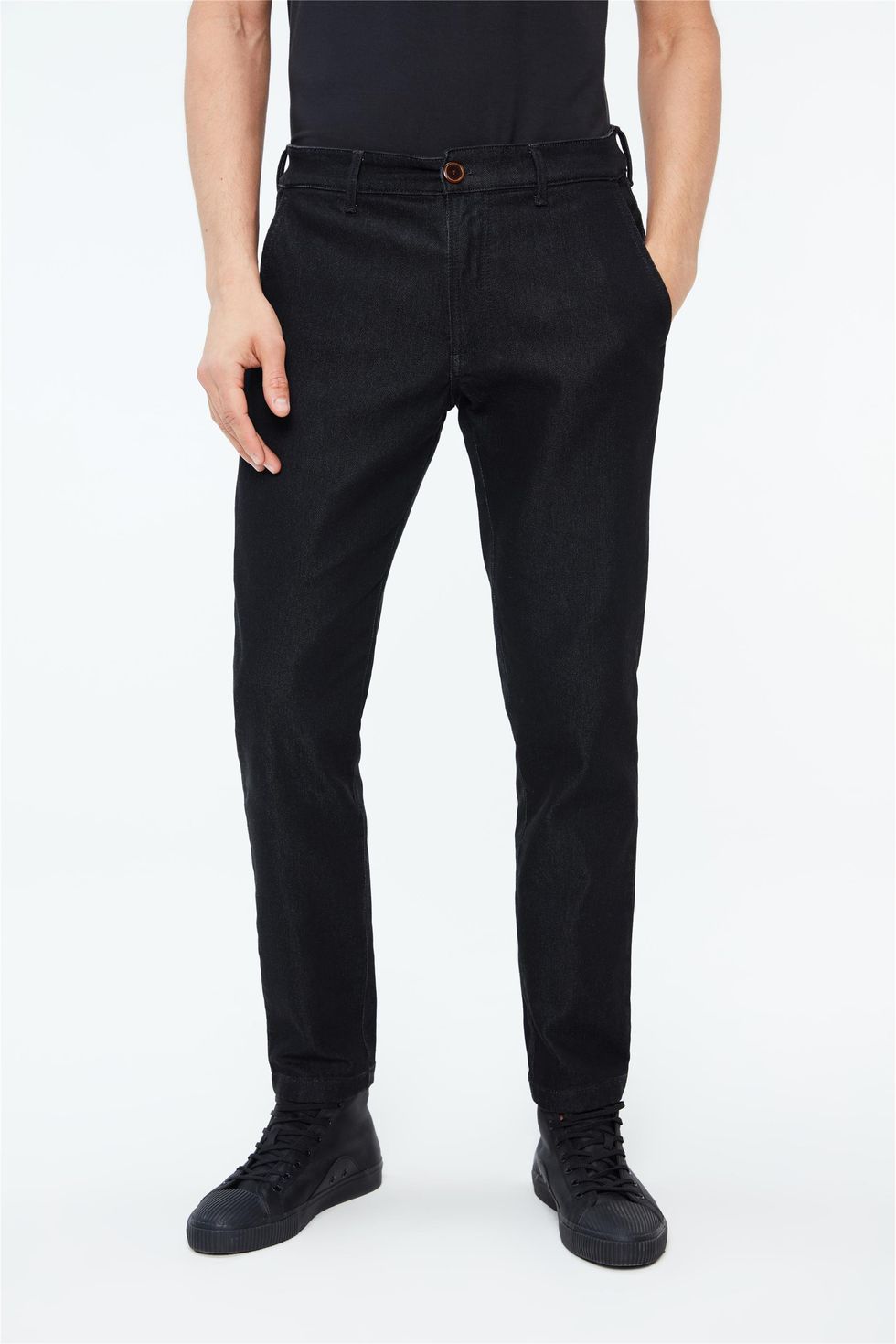 calça chino branca masculina