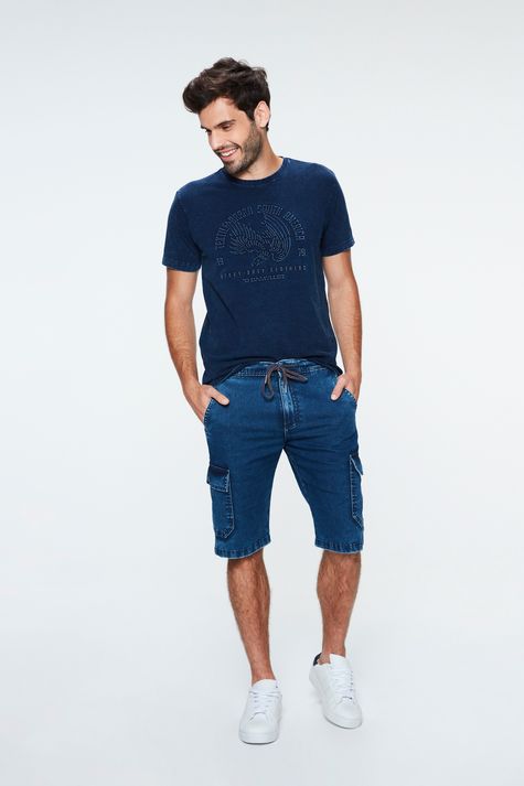 bermuda jeans cargo masculina