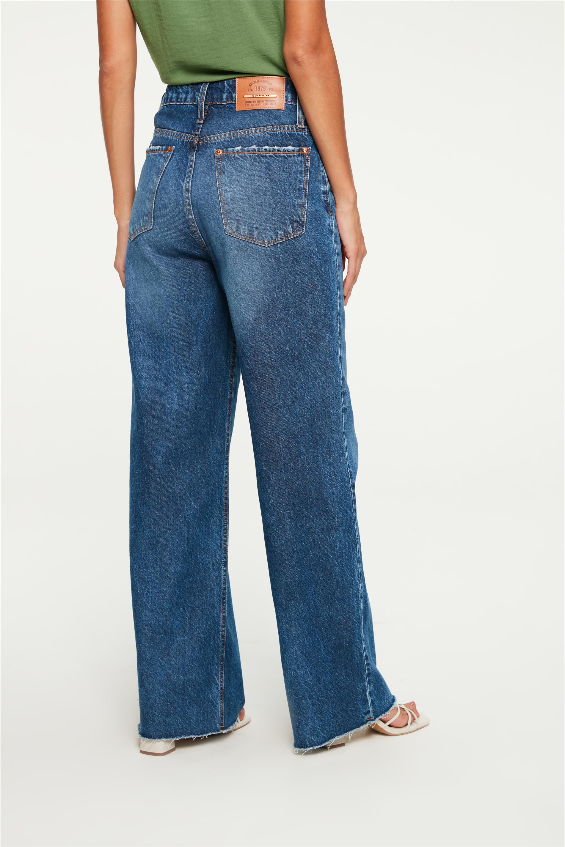 Calça Jeans Wide Leg Cintura Super Alta - Damyller