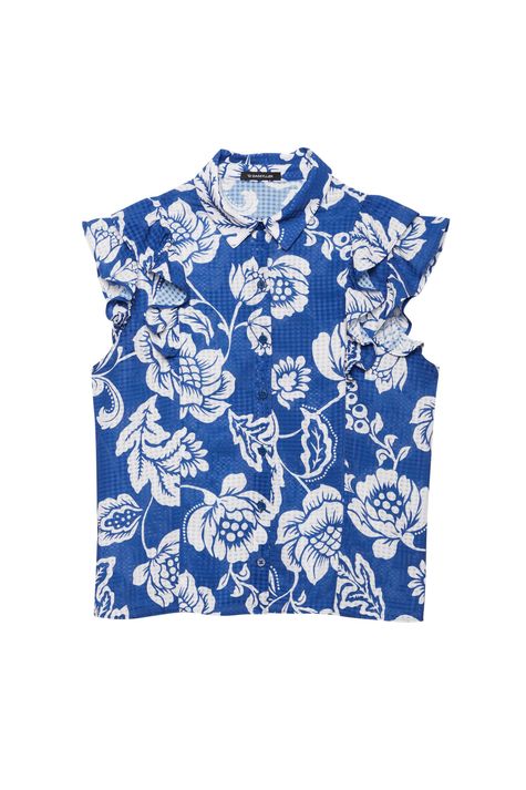 Camisa-com-Babados-e-Estampa-Floral-Azul-Detalhe-Still--