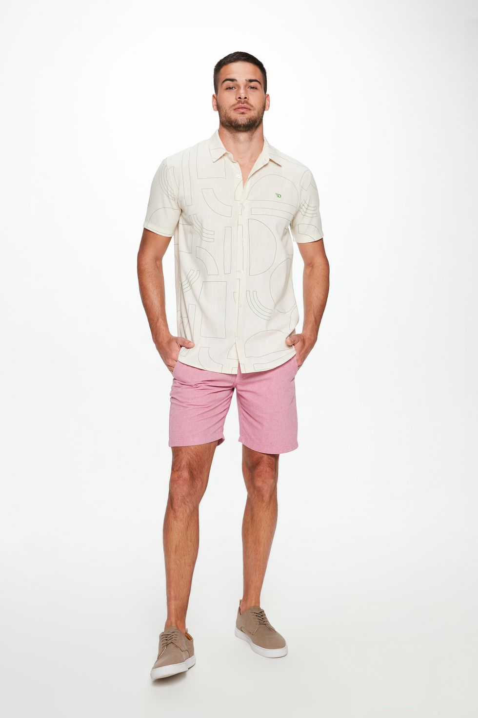 bermuda e camisa mesma estampa