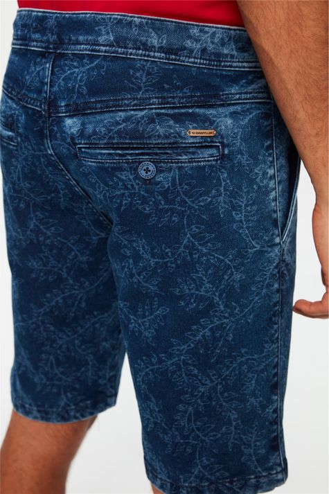 Bermuda-Jeans-Escuro-Jogger-Masculina-Detalhe-1--
