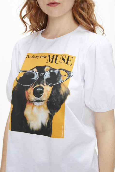 Camiseta-com-Estampa-To-Be-My-Own-Muse-Detalhe-1--