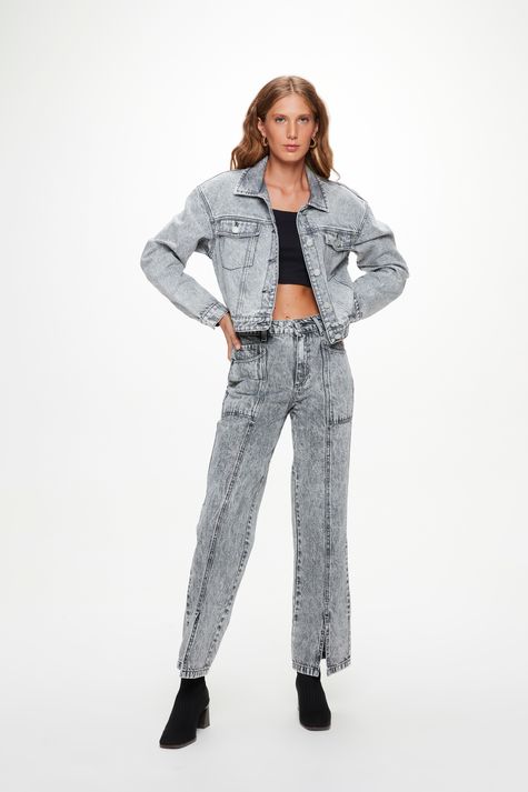 Jaqueta Jeans com Damier Distorcido - Ready-to-Wear