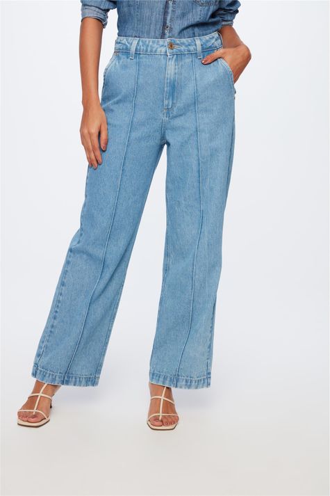 Calca-Jeans-Claro-Pantalona-G5-com-Vinco-Frente--