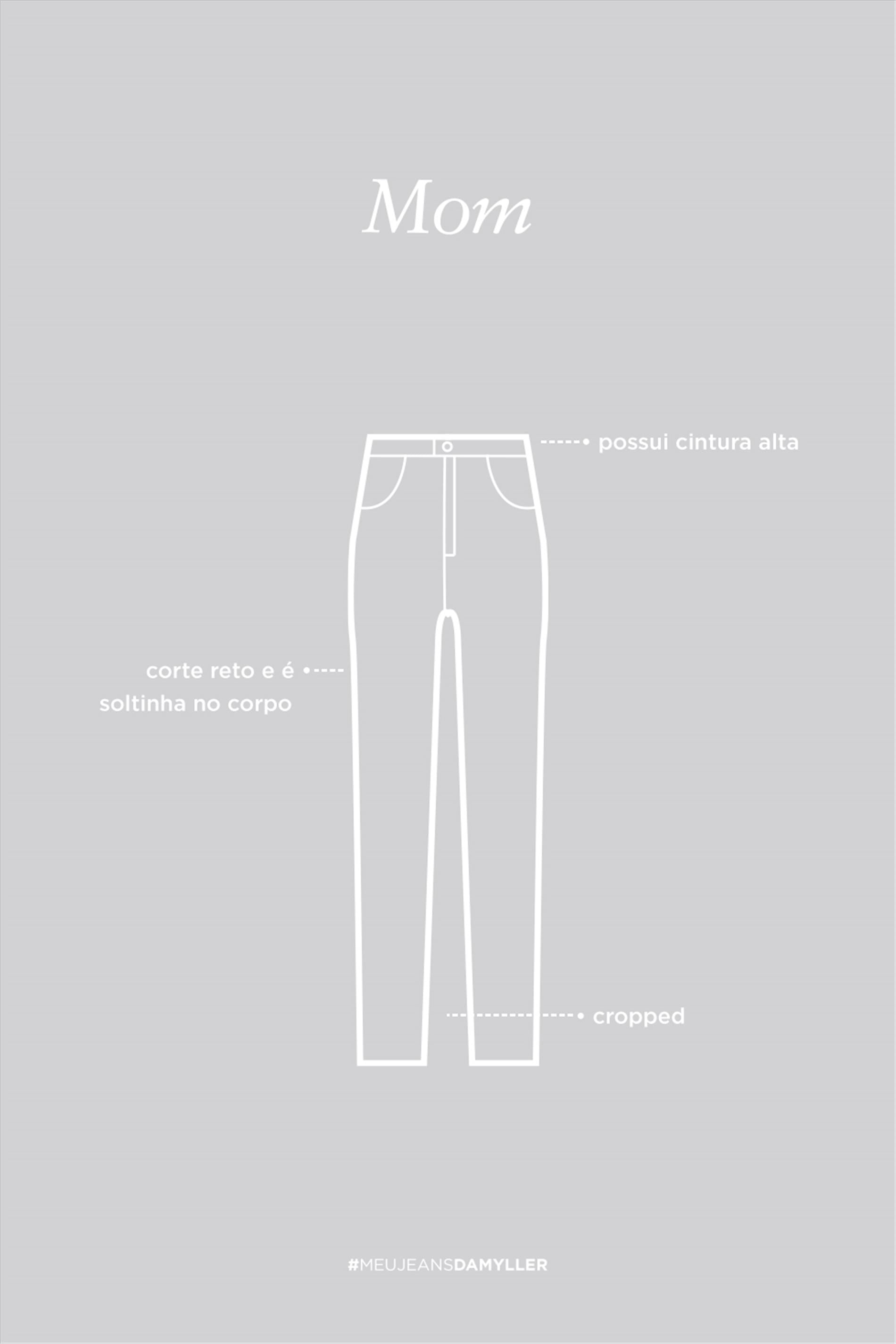Calça Jeans Mom G5 com Metalizado - Damyller